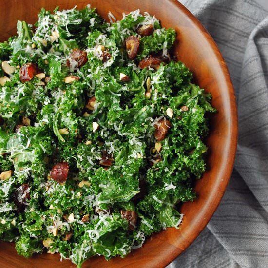 Kale Crunch Salad with Dates - Recipe photo by AmeesSavoryDish