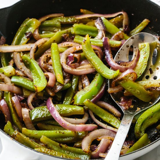Fajita Veggies (Chipotle Copycat) - Recipe photo by Downshiftology