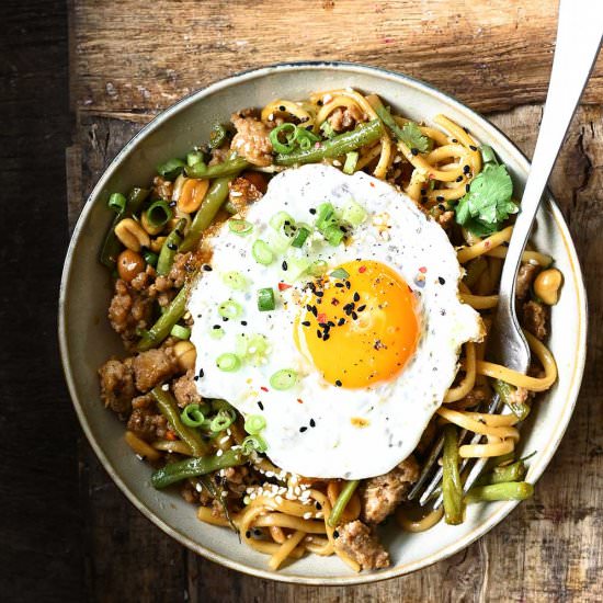 Noodles with Pork and Green Beans - Recipe photo by servingdumplings