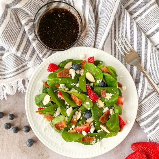 Strawberry Spinach Salad - Recipe photo by Whiskfulcooking