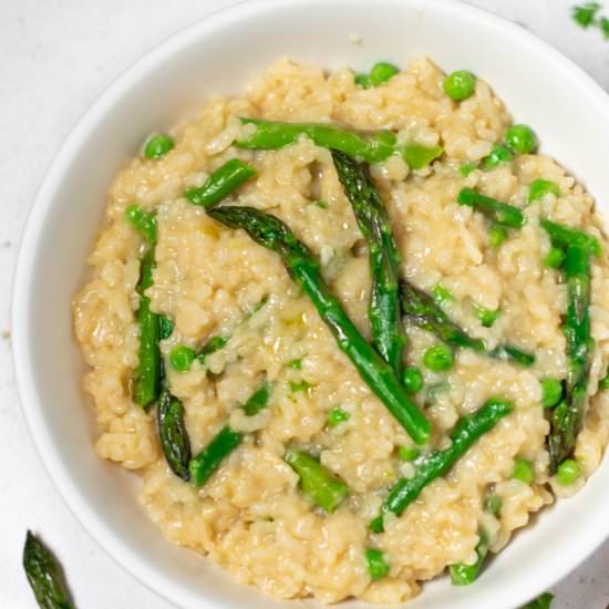 Instant Pot Lemon Asparagus Risotto - Recipe photo by pipingpotcurry