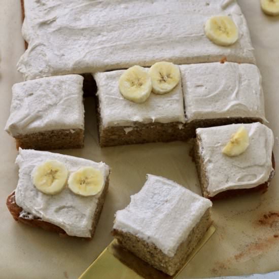 Banana Snack Cake - Recipe photo by My Life After Dairy