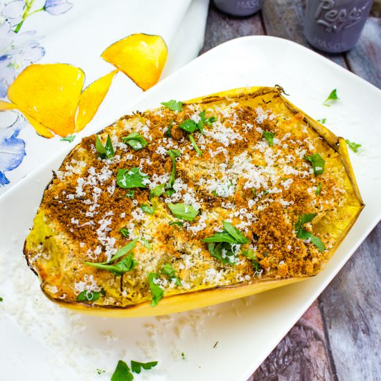 Spaghetti Squash with Parmesan - Recipe photo by jenn@cookwhatyoulove.com