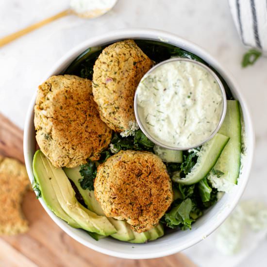 Simple Falafel Bowl - Recipe photo by greenseggsandyams