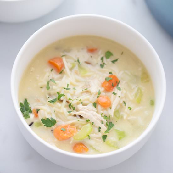 Creamy Chicken Noodle & Rice Soup - Recipe photo by emihill