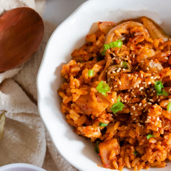 Quick and Easy Kimchi Fried Rice - Recipe photo by theflouredcamera