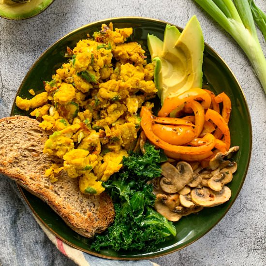 Chickpea flour scramble - Recipe photo by recipesandplaces