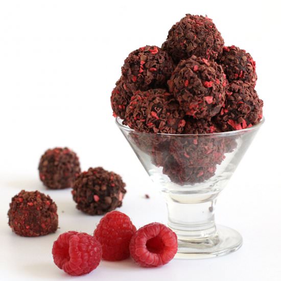 Chocolate Raspberry Truffles - Recipe photo by Hungry Happenings