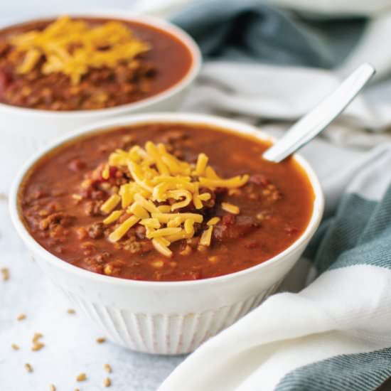 Wheat Berry Chili - Recipe photo by Northern Yum