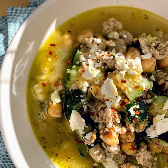 Mediterranean Chicken Zucchini Soup - Recipe photo by Quisine Queen B