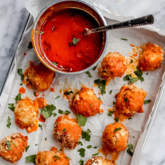 Buffalo Goat Cheese Balls - Recipe photo by lesyaholzapfel