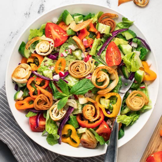 Authentic Fattoush Salad - Recipe photo by deliciouslymediterranean
