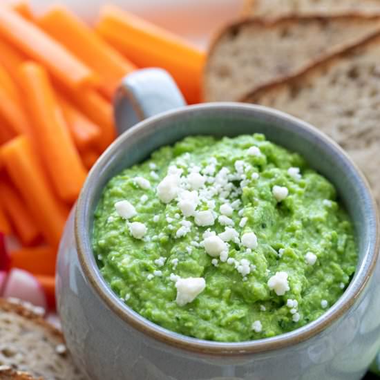 Simple Spring Pea Dip - Recipe photo by Aredspatula