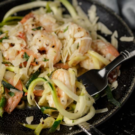Shrimp Scampi with Zucchini Noodles - Recipe photo by Barbara Curry
