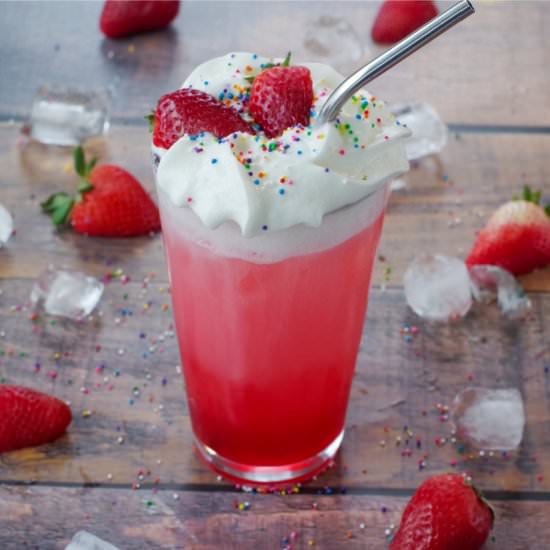 Strawberry Italian Soda - Recipe photo by Food Meanderings