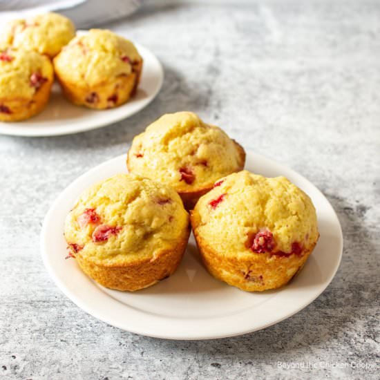 Strawberry Muffins - Recipe photo by BeyondtheCoop