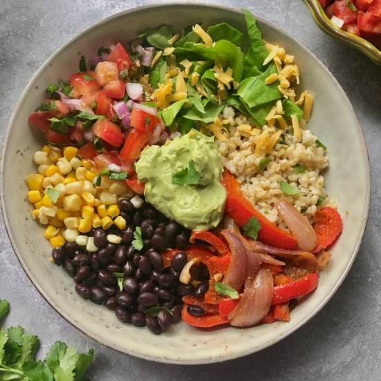 Vegetarian Burrito Bowl - Recipe photo by Hoorah to Health