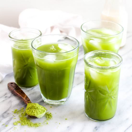 Iced Coconut Water Matcha Latte - Recipe photo by Darn Good Veggies