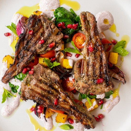 GRILLED MOROCCAN LAMB SALAD - Recipe photo by ATastyKitchen