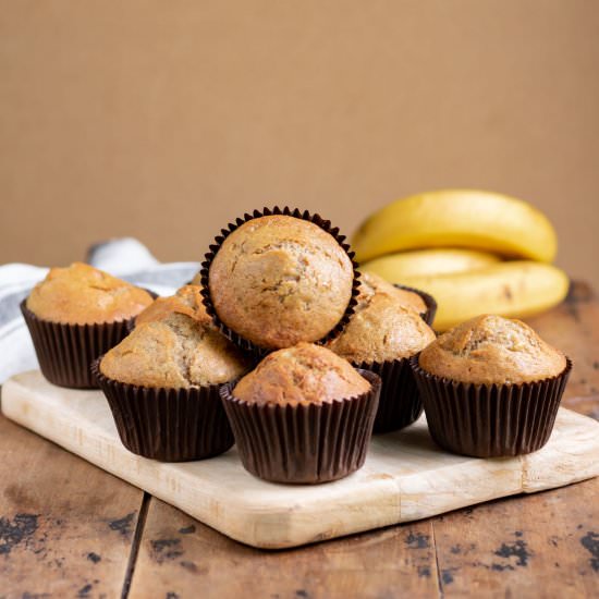 Vegan Banana Muffins - Recipe photo by veggie desserts