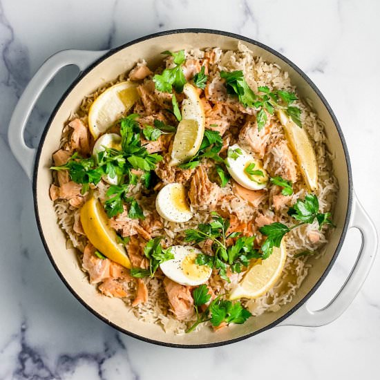 one pan salmon and rice - Recipe photo by sheri silver