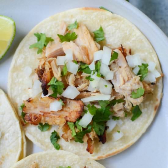 Slow Cooker Carnitas Street Tacos - Recipe photo by fakeginger