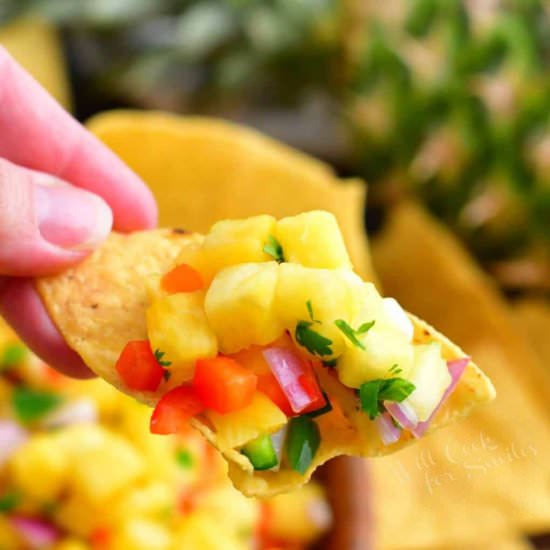 Pineapple salsa - Recipe photo by WillCookForSmiles