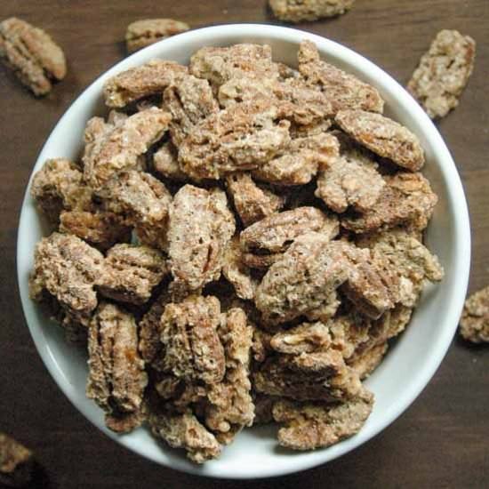 Easy Cinnamon Spiced Pecans - Recipe photo by WhiskingUpYum