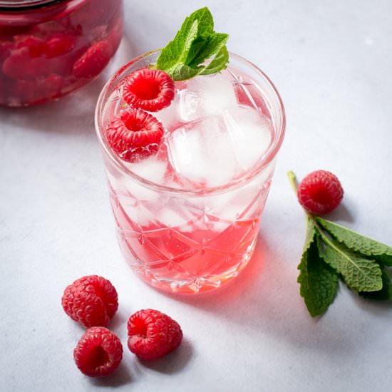 Homemade Raspberry Gin - Recipe photo by thevegspace