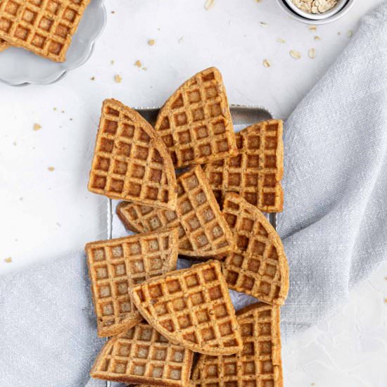 Easy Oat Flour Waffles - Recipe photo by Donut Worry Be Healthy