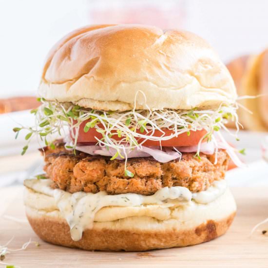 Easy Salmon Burgers - Recipe photo by Tastes of Homemade