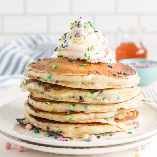 Funfetti Pancakes - Recipe photo by Tastes of Homemade