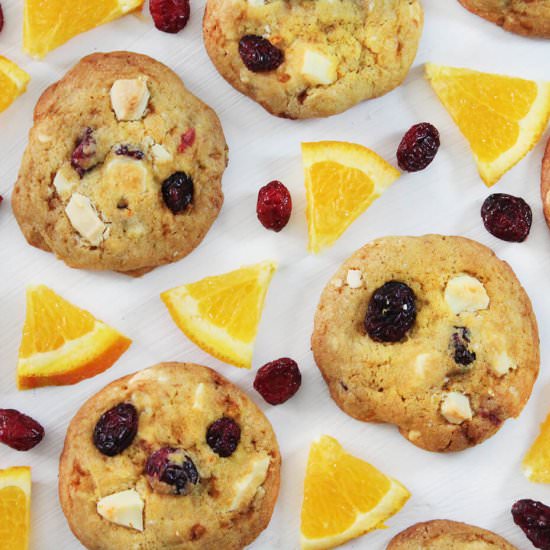 White chocolate cranberry cookies - Recipe photo by hornoMX