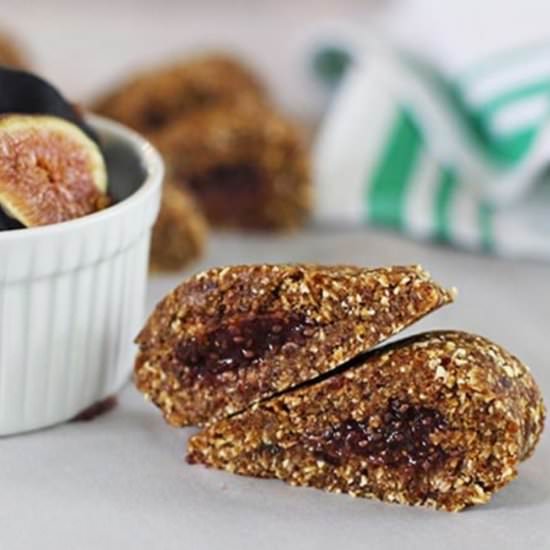 Raw Fig Newton Bars - Recipe photo by FitLiving Eats