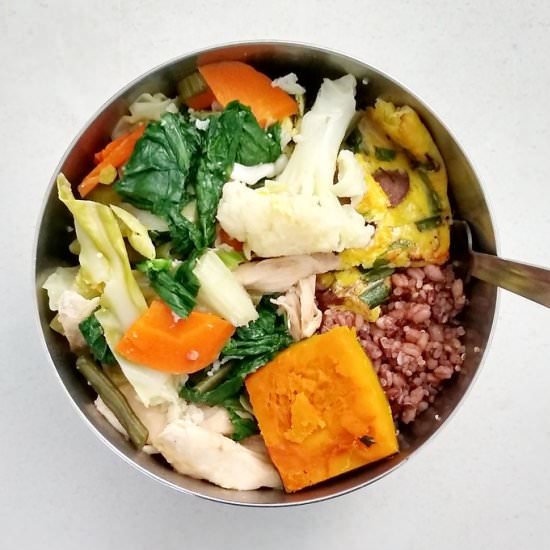 Veggies Seven-Grain Bowl - Recipe photo by escapetofood