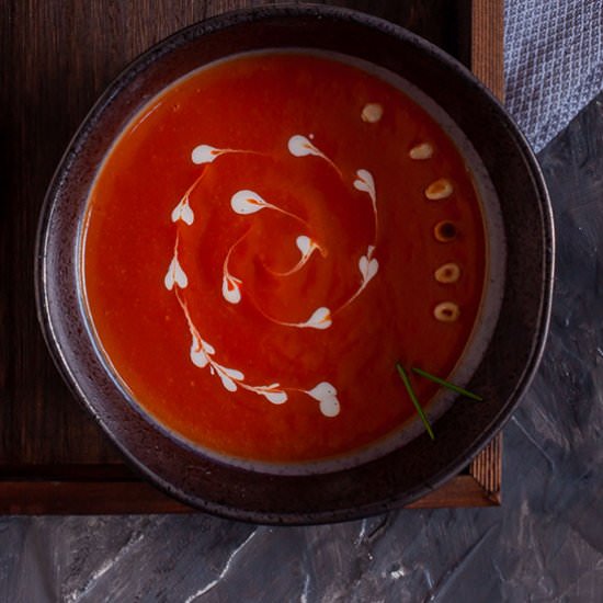 Butternut Squash and Beets Soup - Recipe photo by saltandpestle