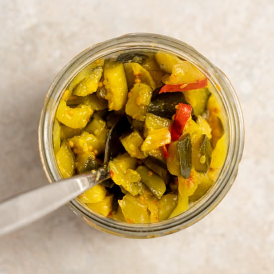 Sugar-Free Zucchini Relish - Recipe photo by Diabetic Vegan