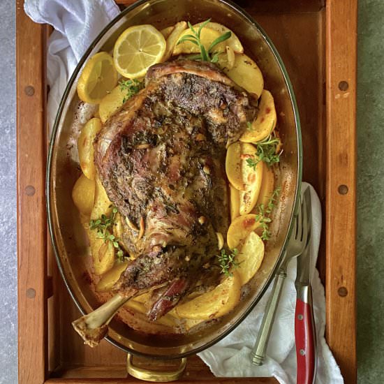 Traditional Greek Roasted Lamb - Recipe photo by marilenaskitchen