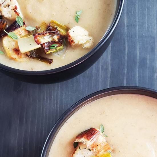 Roasted Cauliflower Leek Potato Sou - Recipe photo by RaspberriesAndKohlrabi
