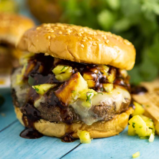Bourbon Teriyaki Hawaiian Burgers - Recipe photo by thegraciouswife