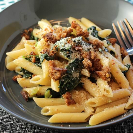 Extra-Anchovy kale pasta - Recipe photo by Food Gal