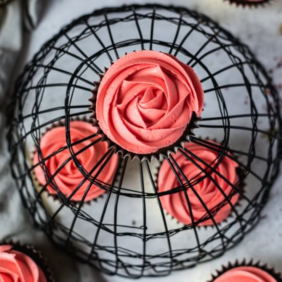 Rose, Cardamom and Choc Cupcakes - Recipe photo by AnushaLovesSpice