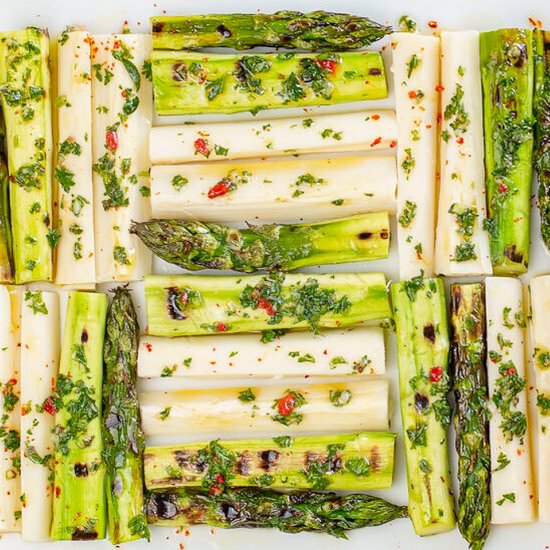 Asparagus & hearts of palm salad - Recipe photo by a zest for life