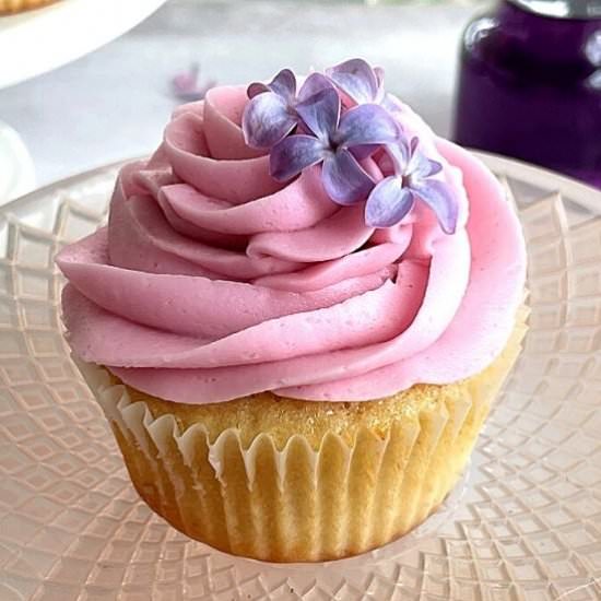 Lilac Cupcakes w/ Lilac Frosting - Recipe photo by emilyfabulous