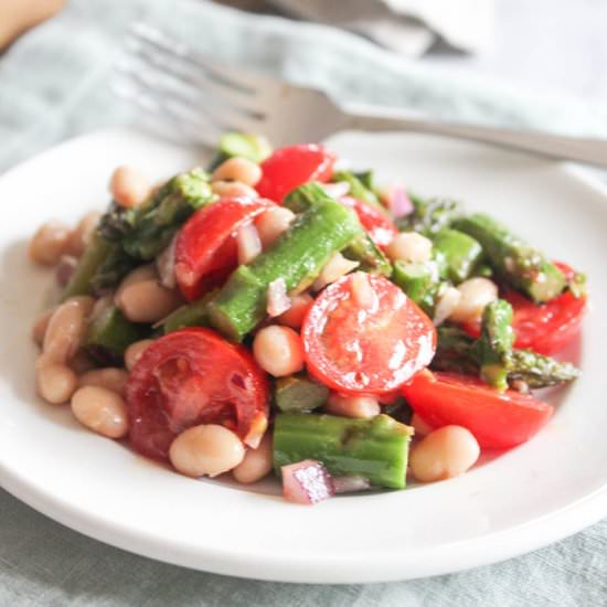 Asparagus & White Bean Salad - Recipe photo by Simple and Savory