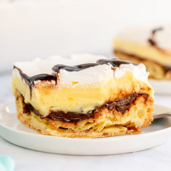 Cream Puff Chocolate Eclair Cake - Recipe photo by amandascookin