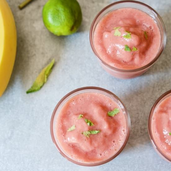 Summer Watermelon Mint Smoothie - Recipe photo by thegoldenbeets
