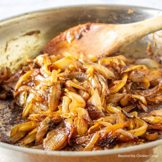 Caramelized Onions - Recipe photo by BeyondtheCoop