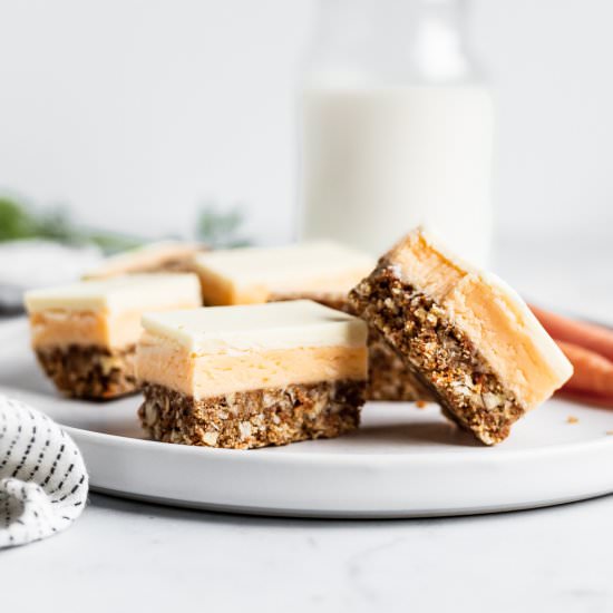 No Bake Carrot Cake Bars - Recipe photo by theflouredtable
