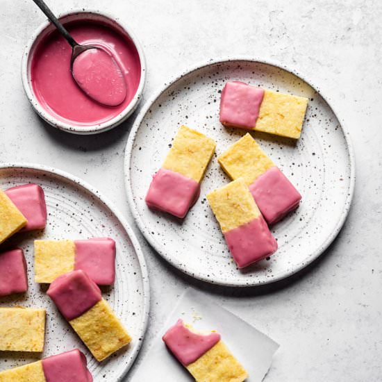 Blood Orange Cornmeal Shortbread - Recipe photo by theflouredtable